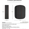 Black car seat belt shoulder guard pad shown in a vertical and oval view.