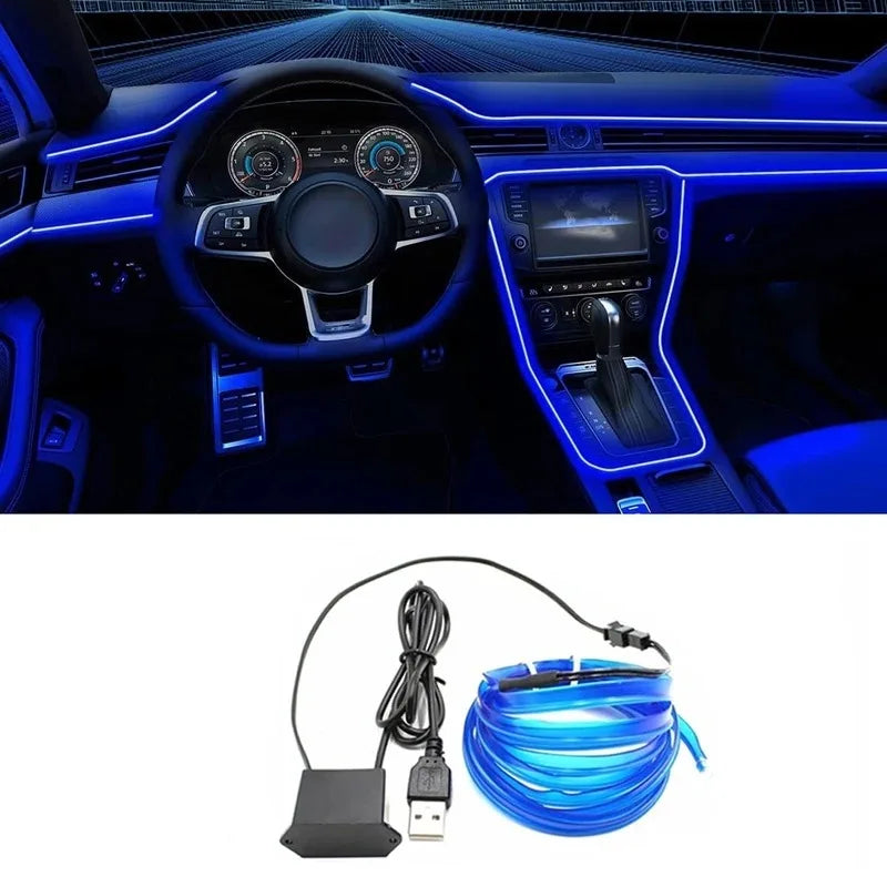Flexible blue LED wire for car interior decoration