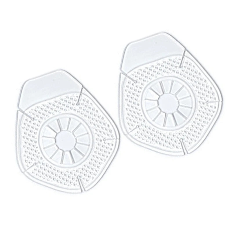 Clear protective pads for car wiper arms, showing a circular design.