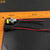 Wiring harness for an HID or LED car adapter, showing electrical wires measured against a ruler.