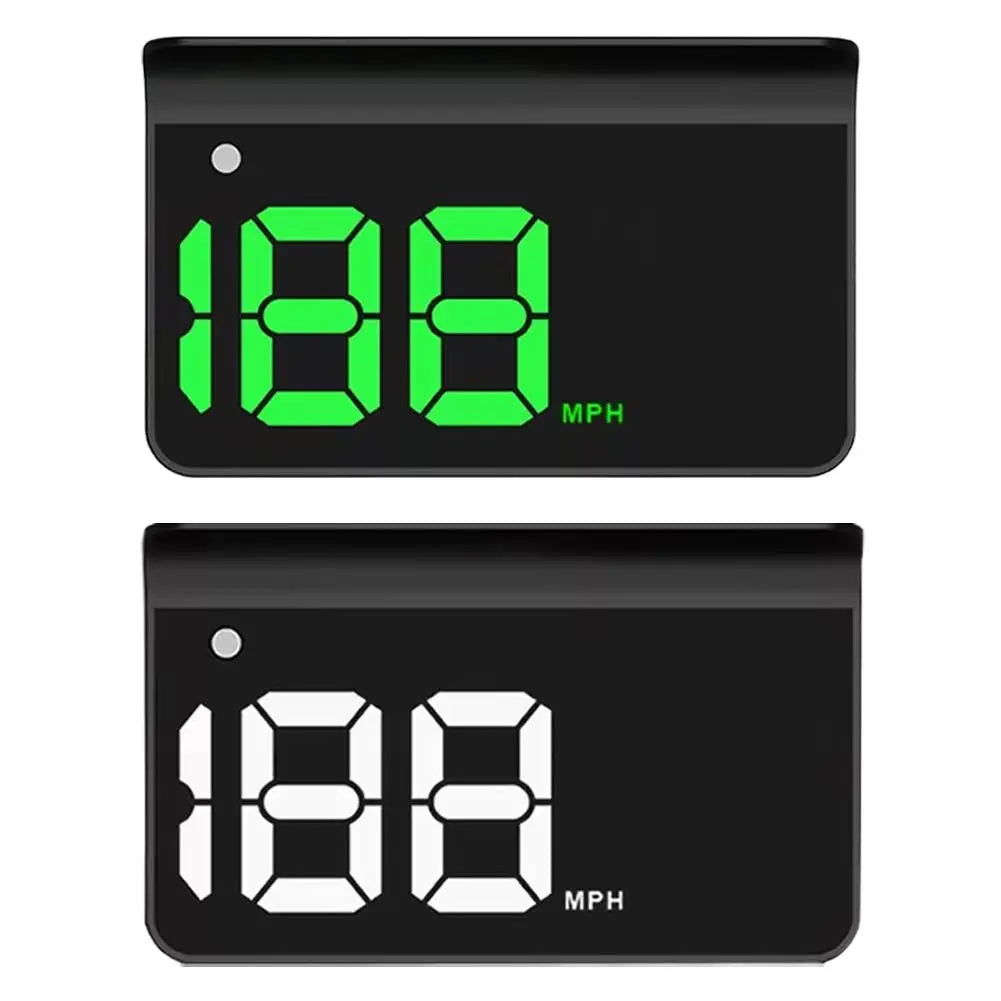 A black digital speedometer display showing 188 MPH on a car dashboard instrument.