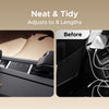Before and after comparison of a neat and tidy car charger setup for fast device charging.