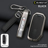 Black shell bracelet clasp key fob cover for Kia vehicles shown with accessories and individual unit.