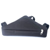 Black convertible waterproof bike frame bag with a zipper and strap for cycling