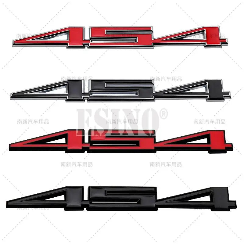 Four-digit custom metal alloy decal featuring the number 451 in black and red colors