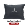 Black Lincoln carbon fiber car seat headrest neck support pillow