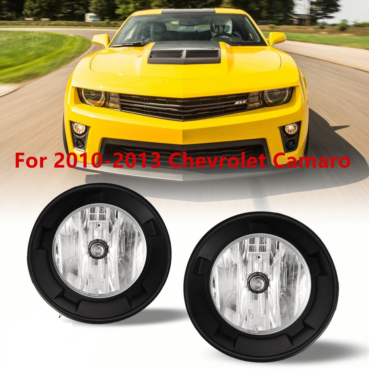 Yellow Chevrolet Camaro fog light assembly kit for 2010-2013 model