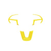 Yellow universal car steering wheel decoration cover with curved and U-shaped components