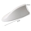 White roof mount antenna with dimensions 6.5cm high and 17cm long.