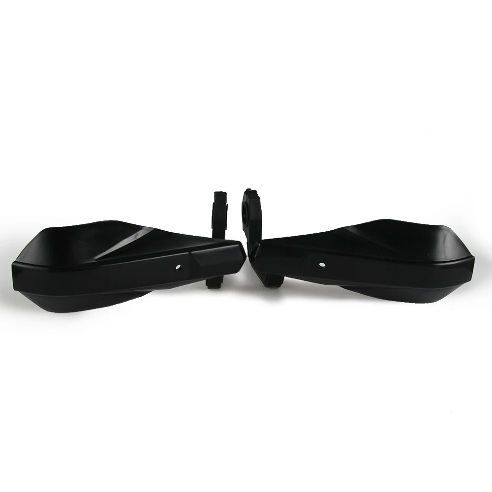 Black universal motorcycle handguard and brush protector with mounting posts