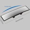 A silver curved mirror is shown angled, with dimensions 7cm/2.75inch by 28.5cm/11.22inch.