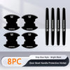 Eight protective stickers for door bowl handles in bright black drip glue style