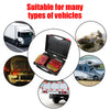 Magnetic wireless LED tail lights shown in various vehicle contexts including a truck, motorcycle, and van.