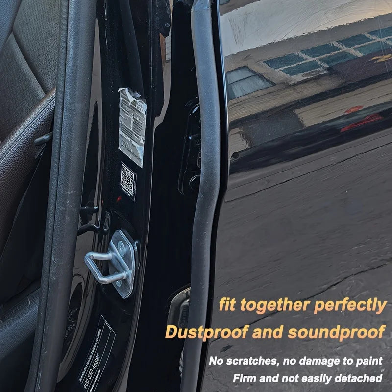 Black car door B-pillar seal strips designed for dustproof and soundproof weatherproofing