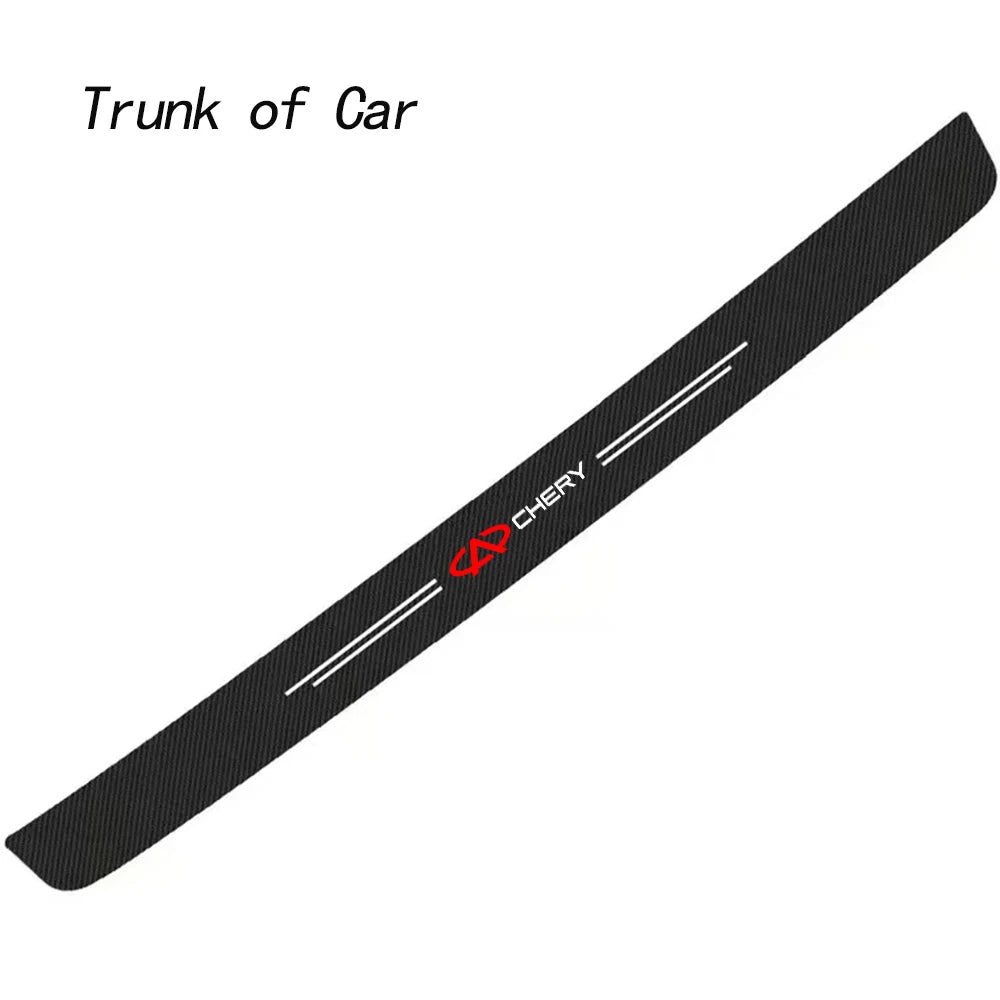 Tira adhesiva negra para protección de zócalo y umbral de puerta del coche.