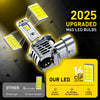 A silver LED bulb housing with multiple yellow light chips is shown against a dark background, highlighting its upgraded feat