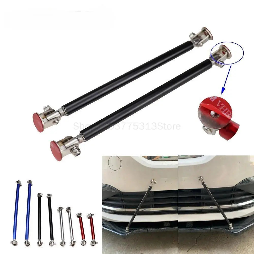 Set of universal adjustable bumper lip splitter rods for car modification