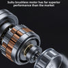 Close-up view of a high-performance brushless motor assembly for a cordless handheld vacuum cleaner.