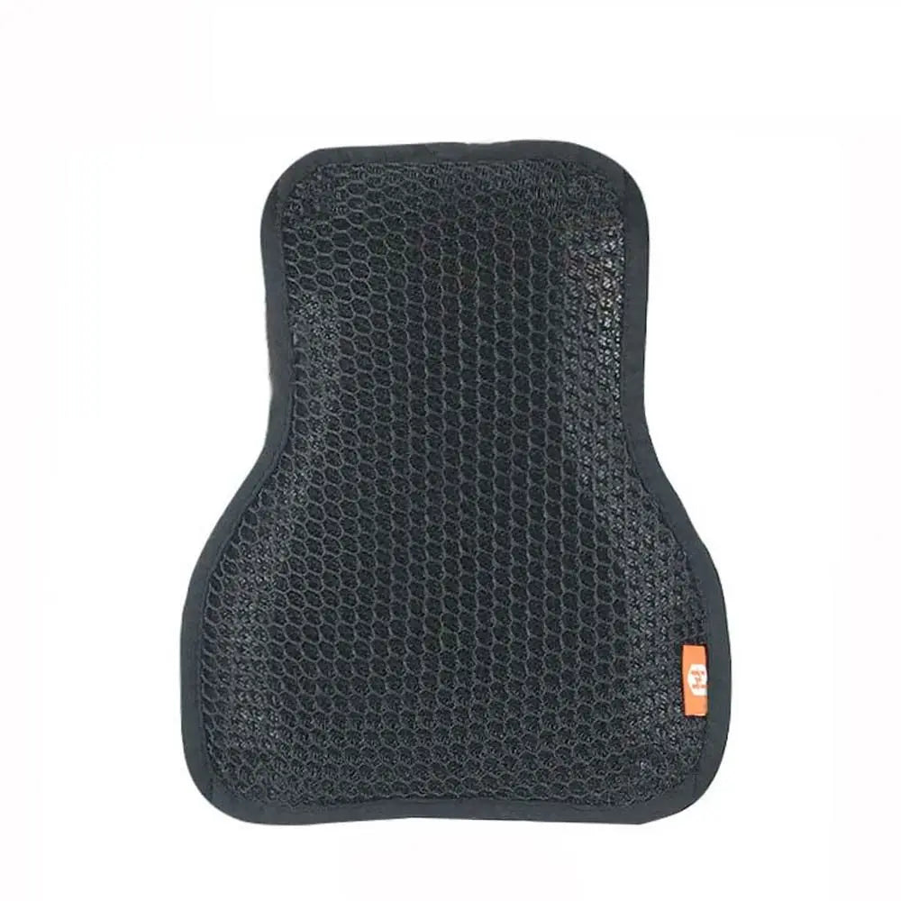 Black motorcycle seat cushion cover designed for heat insulation and protection