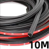 Roll of black car door soundproofing seals with red outer rings