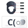 Schwarzes rotierendes Lenkrad-Booster mit Lager, Clip und Silikonpad.