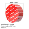 A circular red adhesive pad with a textured surface, shown in a cross-section view.