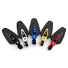 Set of aluminum handlebar side motorcycle rearview mirrors in black and colored casings