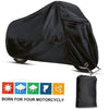 Housse universelle noire pour moto vue de côté.