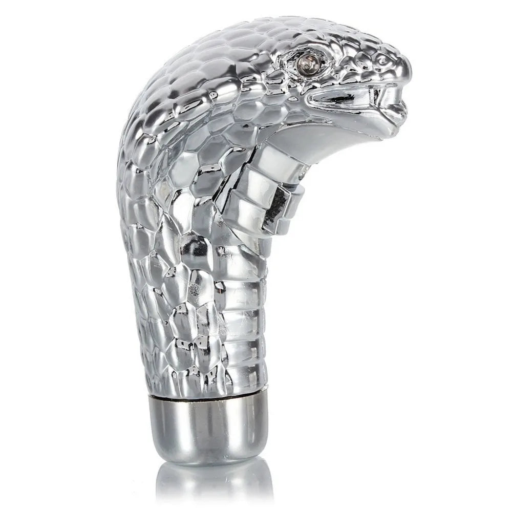 Silver cobra snake design LED gear shift knob for manual transmissions