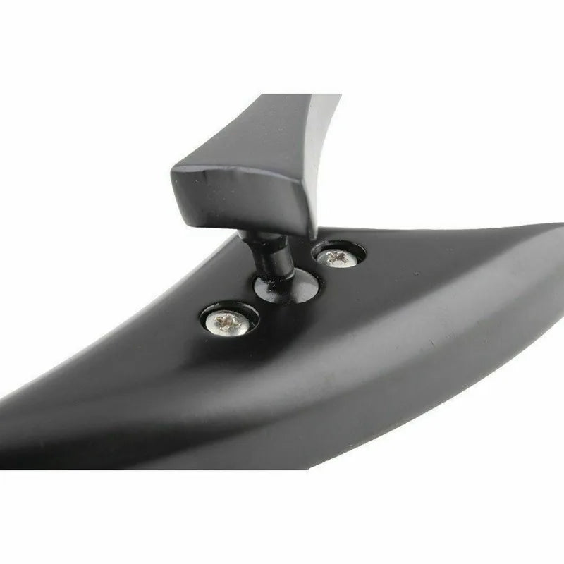Espejo lateral ajustable negro para motocicleta con soporte de montaje biselado