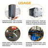 Diagrams showing the usage of durable black EVA foam sealing tape for windows, air boxes, and model gaskets.