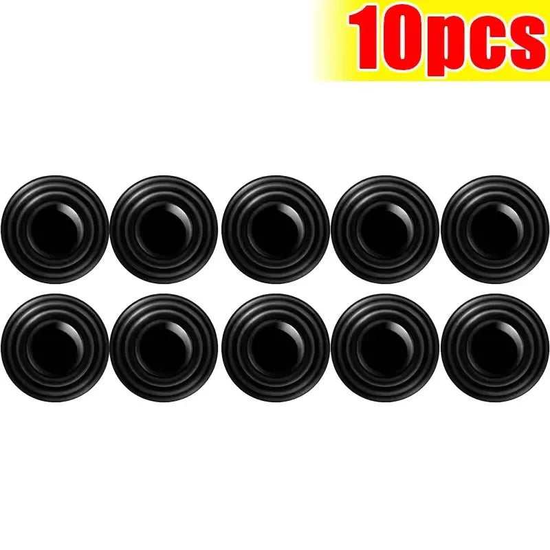 Set of 10 black silicone car door shock absorber anti-collision pads