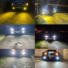 Plusieurs plans montrant l'illumination vive et les motifs de faisceau d'une lampe de voiture LED haute performance.