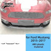 A red Ford Mustang grille and front bumper assembly for 2015-2017 models made of ABS plastic material.