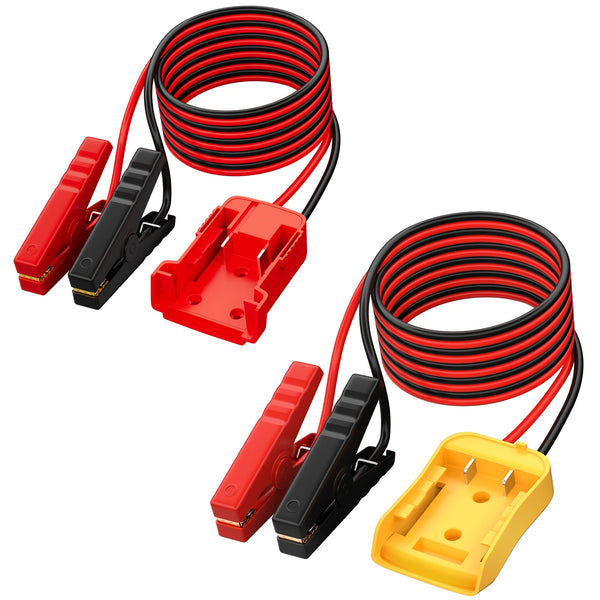 Heavy-Duty 6ft Jumper Cable Clamps with Power Adapter
