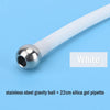 White stainless steel gravity ball and 22cm silica gel pipette for cleaning