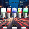 Four types of LED light perception units shown for car, motorcycle, and bicycle use.