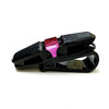 Black universal car glasses holder clip with a pink accent for sunglasses and eyeglasses