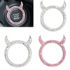 Set of four sparkling rhinestone ignition knob covers in silver and pink colors