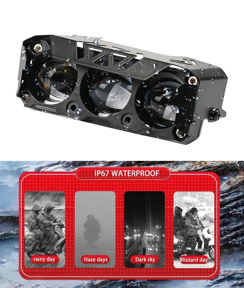 Dual-Color LED Spotlight Headlight for Vehicles