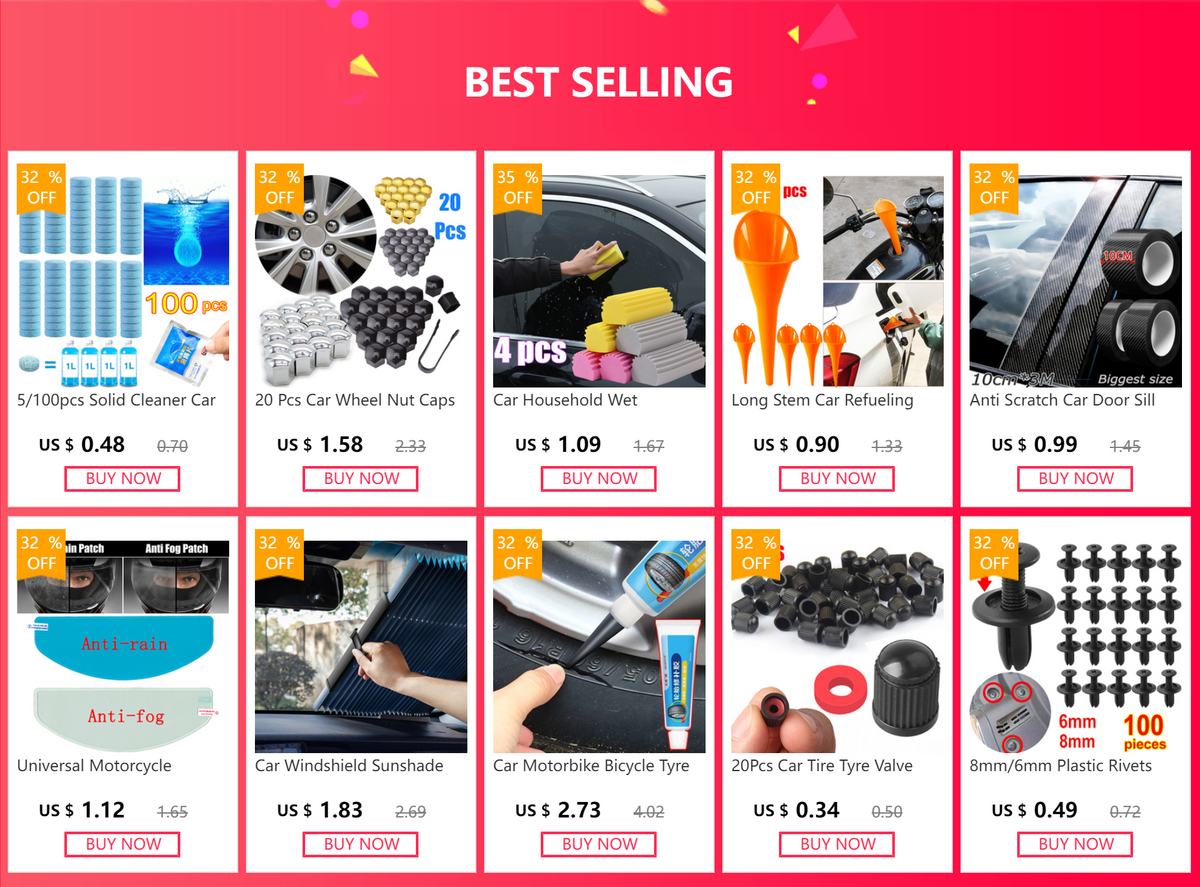 A collection of various car and motorcycle refueling funnels, including a long stem funnel and tire valve kits.