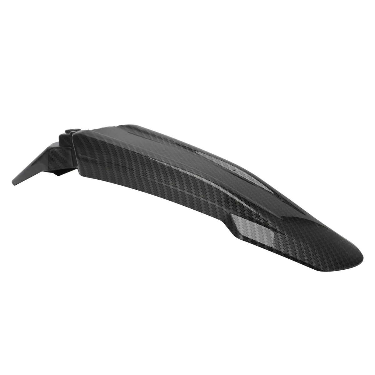 Black carbon fiber universal motorcycle fender for e-bikes