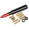 A black and red universal carbon fiber vehicle antenna mount with several threaded screws.