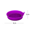 A purple rhinestone car cup holder coaster with a 3cm height and 8cm diameter.