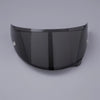A black anti-fog visor designed for motorcycle helmets.