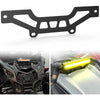 Black mounting brackets for a UTV front side light bar.