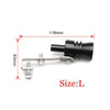 Black turbo sound exhaust whistle with mounting hardware, measuring 116mm long.