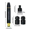 A set of black and gold high-pressure water spray and watering kits with various sizes shown vertically and horizontally.