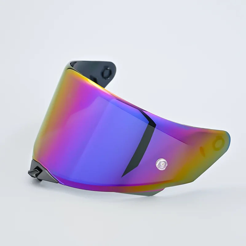 A replacement anti-UV windproof visor for a KYT TT REVO helmet, featuring a gradient purple and orange color.