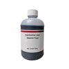 Bouteille en plastique transparent de fluide détecteur avec cap blanc et corps bleu foncé, contenu : 50ML